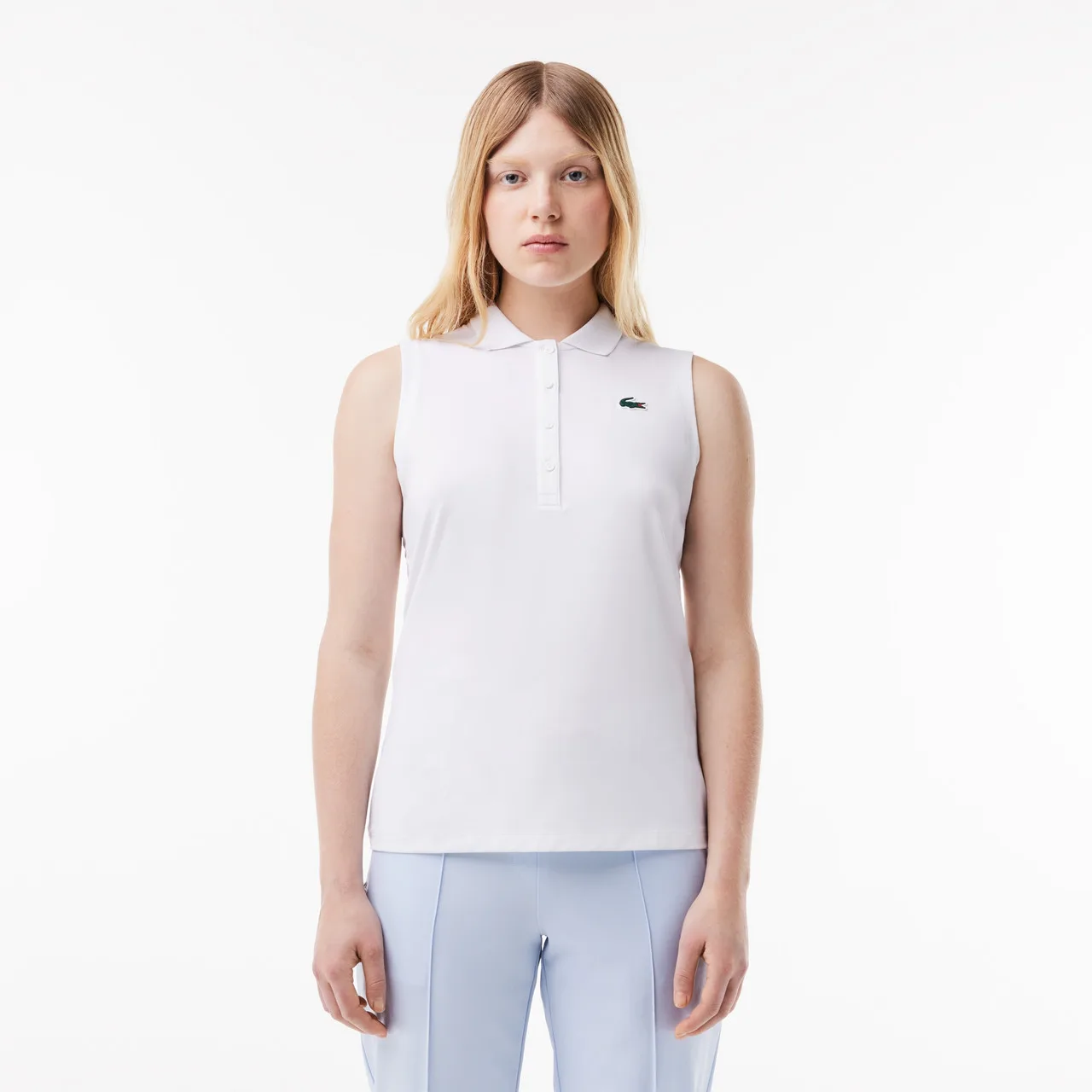 Lacoste Slim Dry Fit Strech Tank White