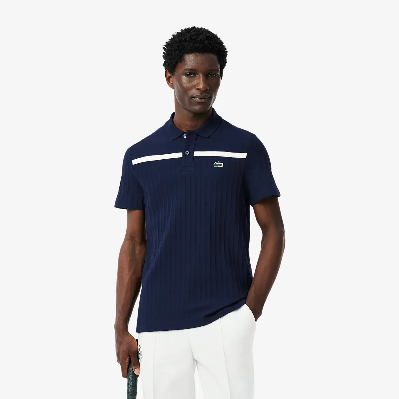 Lacoste Ultra Dry Herritage Polo Navy Blue/White