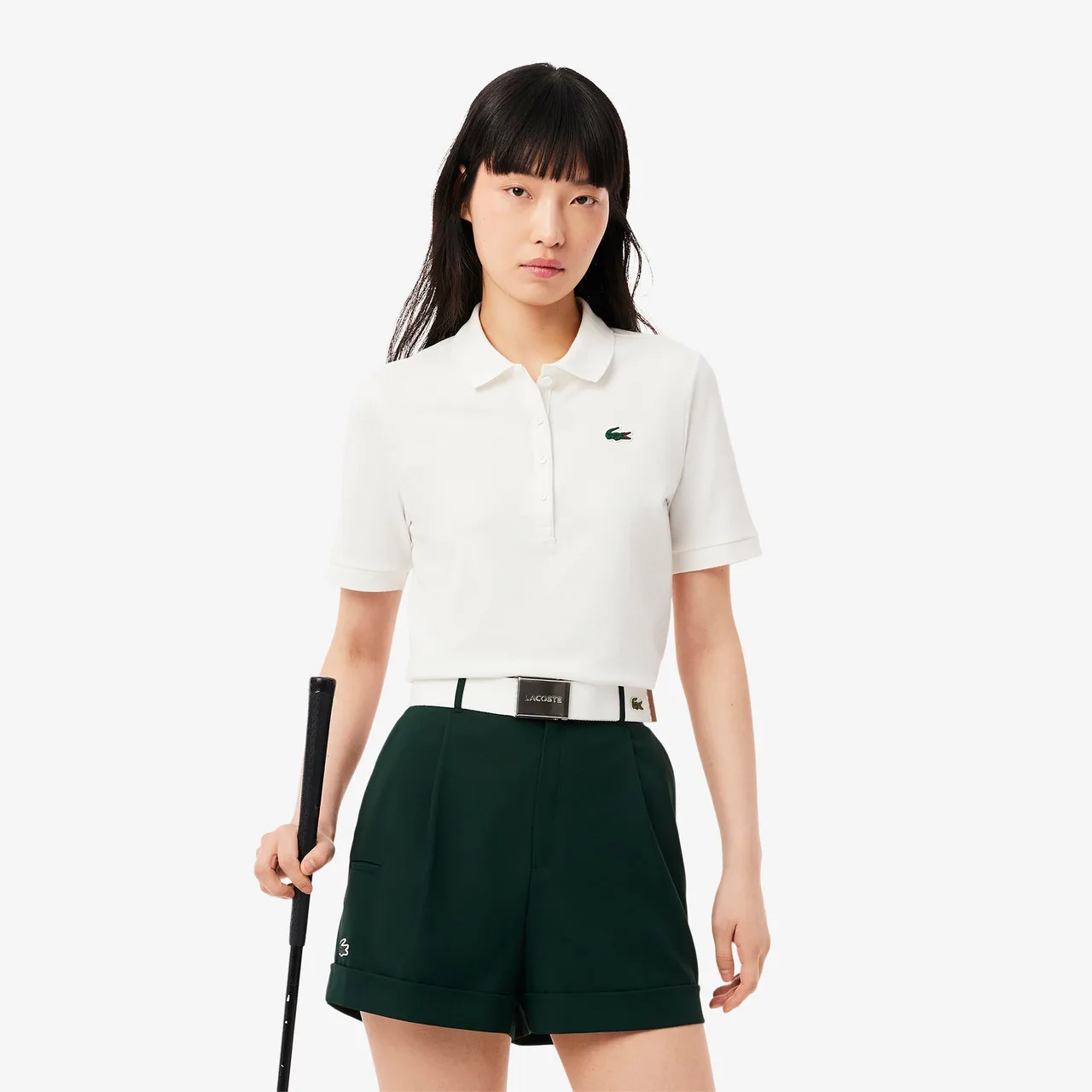 Lacoste Slim Dry Fit Polo White
