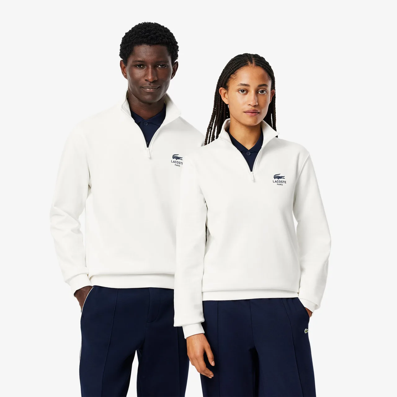 Lacoste Print Sweatshirt White